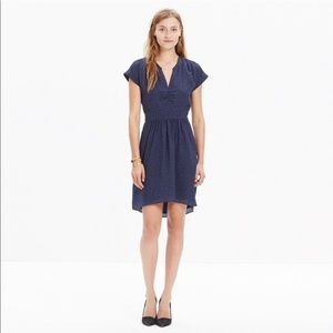 Madewell Silk Fable Dress in leaf shade